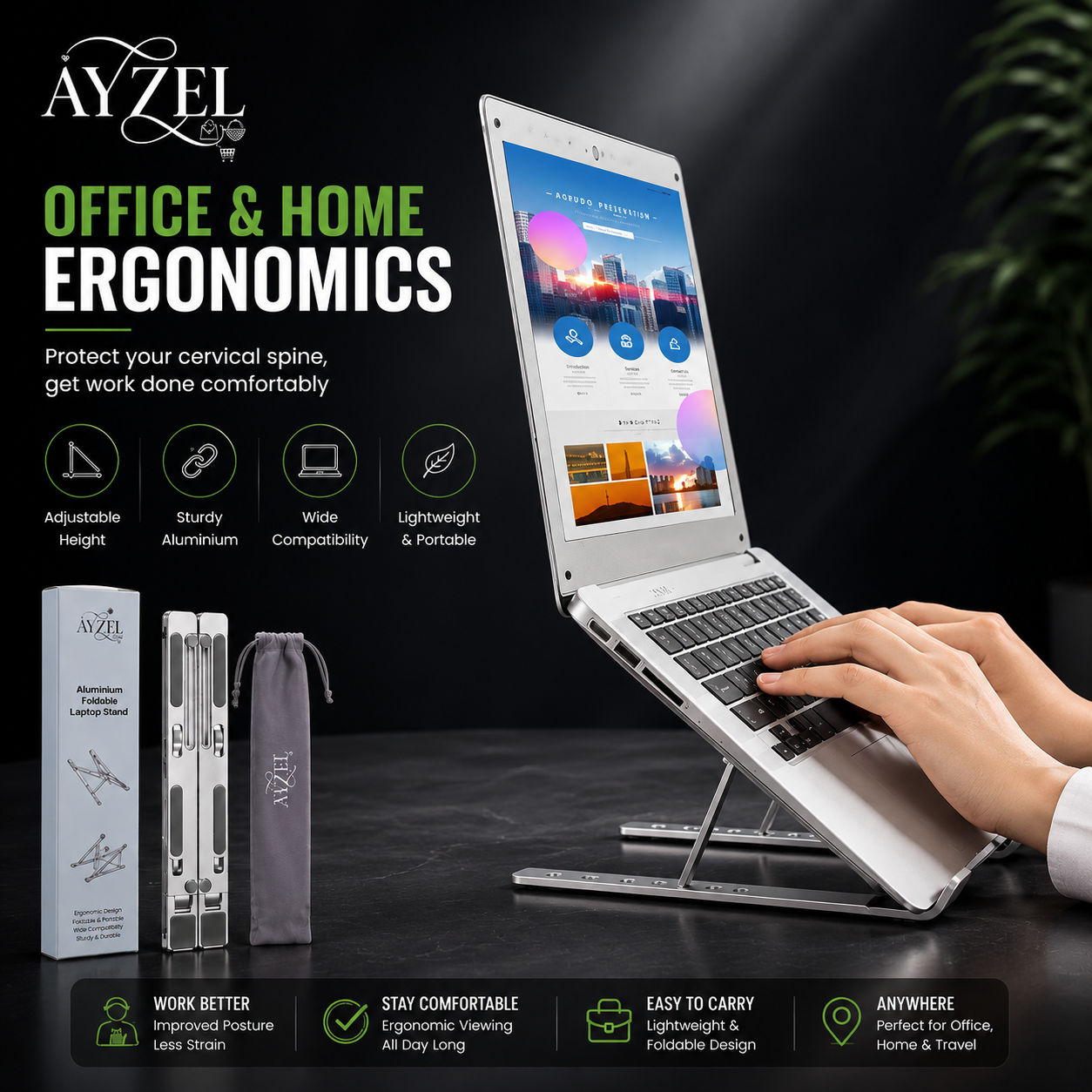 Aluminium Foldable Laptop Stand
