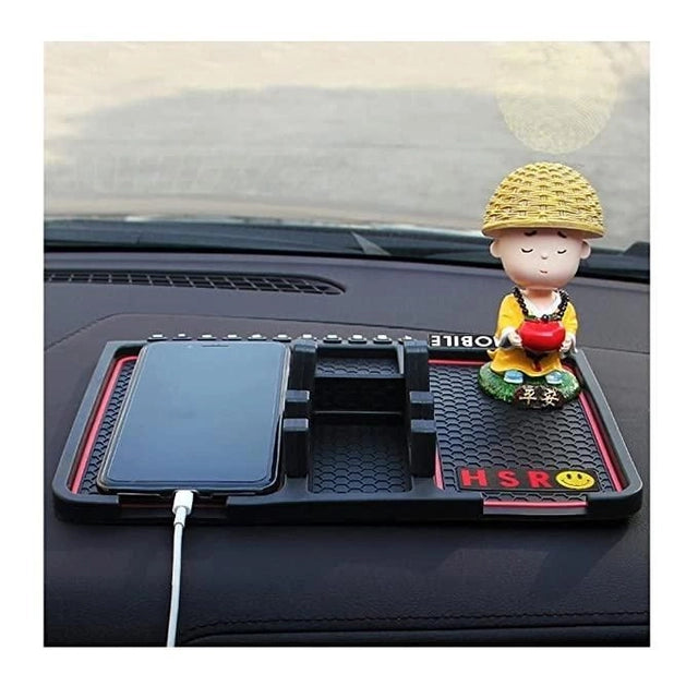 Car Parking Number Card Anti-Slip Mat with Phone mount holder