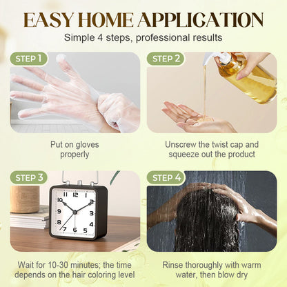 🌿 BUY 2 GET 1 FREE! ✨ Plant Extract Hair Dye for Gray Hair - Natural Formula with Nourishing Botanicals for Damage-Free Color & Shine 💆‍♀️💫