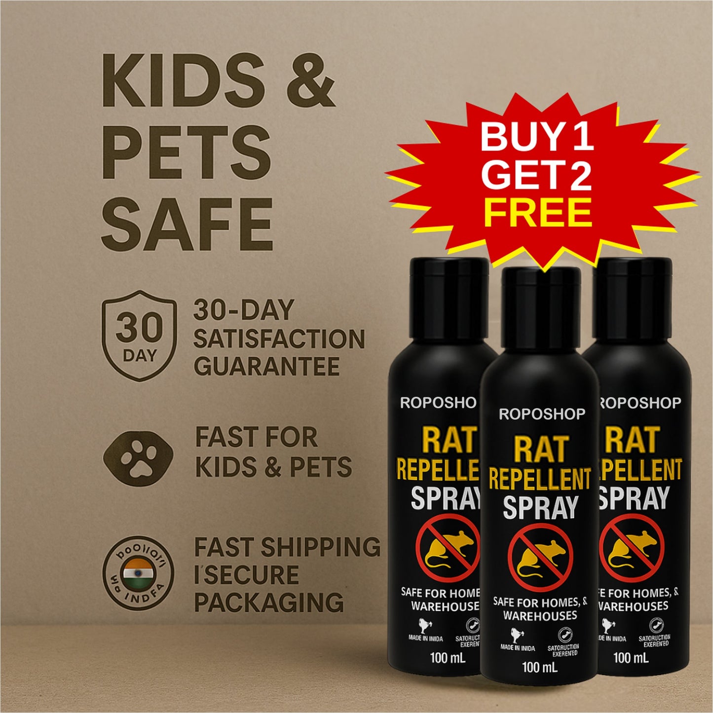Rat Repellent Spray | BUY 1 GET 2 FREE!