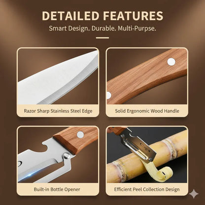 Stainless Peeler | High-Grade Durability | Clean, Precision Peeling + Bottle Opener