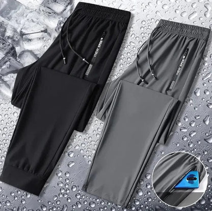 (Buy 1 Get 1 Free) Premium Men's High Stretch Skinny Lycra Pants (Black + Grey)
