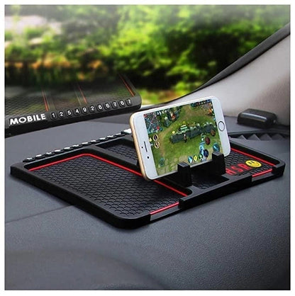 Car Parking Number Card Anti-Slip Mat with Phone mount holder
