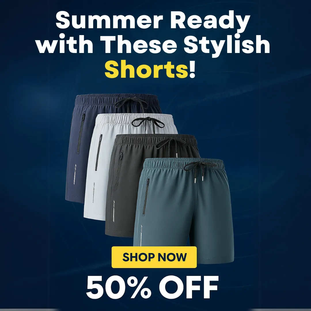 Men's Stretch Shorts (Pack of 3) | Soft & Breathable Summer Wear @ Just Rs.699/-