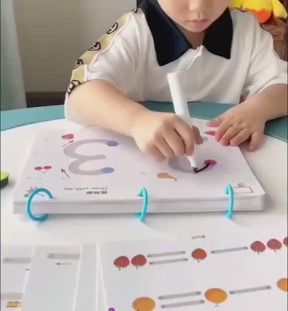 Reusable Tracing Workbook with Markers & Duster